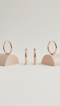 Aros de aro en oro rosado