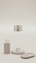 Anillos apilables en plata suave